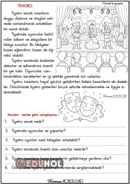 TİYATRO SANATI-Okuma-Anlama Etkinliği
