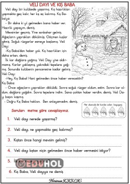 VELİ DAYI VE KIŞ BABA-Okuma-Anlama