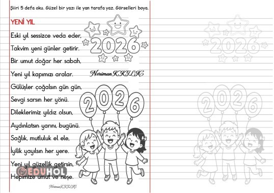 YENİ YIL-Şiir Okuma-Yazma-3