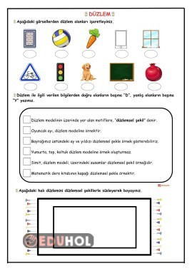 4. SINIF MATEMATİK DÜZLEM ÇALIŞMA SAYFASI