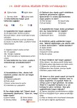 4. SINIF SOSYAL BİLGİLER ETKİN VATANDAŞLIK 18 SORULUK KONU TARAMA TESTİ
