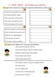 4. SINIF TÜRKÇE- OLAYLARI OLUŞ SIRASINA KOYMA ETKİNLİK SAYFASI