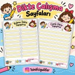 KELİME VE CÜMLE DİKTE ŞABLONU