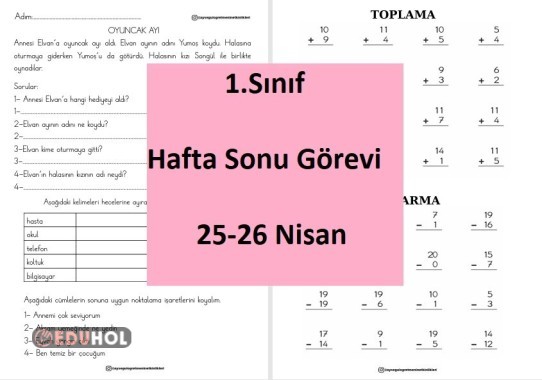1.Snf Hafta Sonu Görevi 25-26 Nisan