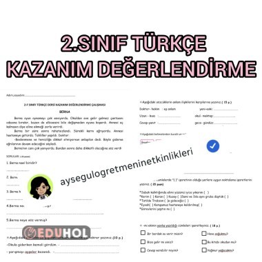 2.Sınıf Türkçe Kazanım Değerlendirme