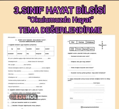 3.Sınıf Hayat Bilgisi Tema Değerlendirme