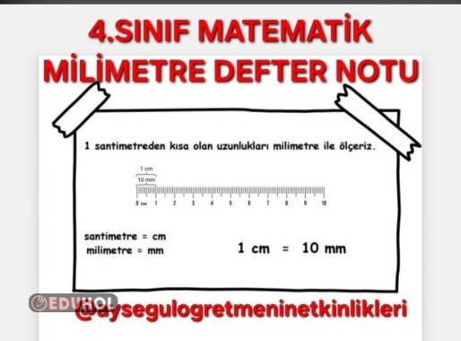 4.Snf Matematik-Milimetre Defter Notu