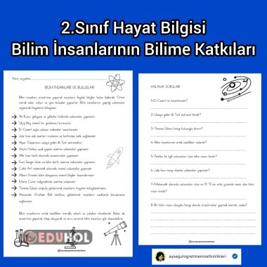 Bilim İnsanları ve Buluşları Okuma Anlama