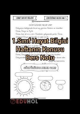 Gökyüzünde Neler Var Ders Notu