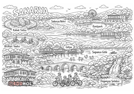 İlimiz Sakarya Boyama Sayfası