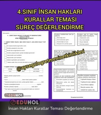 İnsan Hakları Kurallar Tema Değerlendirme