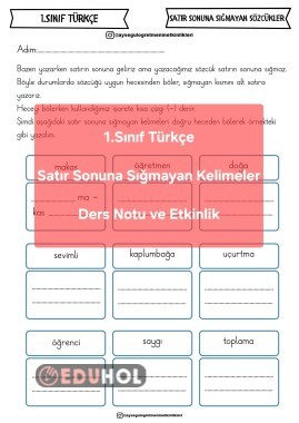 Satır Sonuna Sığmayan Kelimeler