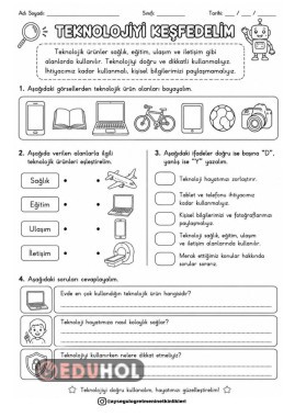 Teknolojiyi Keşfedelim Etkinlik Sayfası