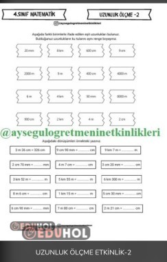 Uzunluk Ölçme Etkinliği-2