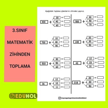 Zihinden Toplama · Eduhol - Etkinlik İndir Oyun Oyna Test Çöz Video İzle