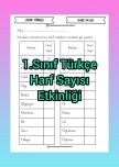 1.Snf Harf Sayısı Etkinliği