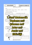 1.Snf Matematik Toplama mı? Çıkarma mı?