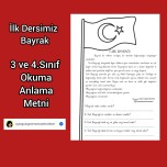 3 ve 4.sınıf Türk Bayrağı Okuma Anlama