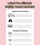 4.Sınıf Fen B.- Sigara ve Alkolün Zararları