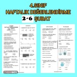 4.SNF HAFTALIK DEĞERLENDİRME 2-6 ŞUBAT