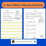 G Sesi Metin - Okuma Anlama