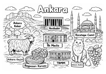 İlimiz Ankara Boyama Sayfası