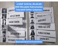 Milli Mücadele Kahramanları İnteraktif Defter Çalışması