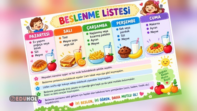 Beslenme listesi