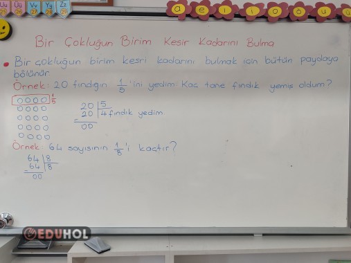 Bir çokluğun birim kesir kadarını bulma ders notu