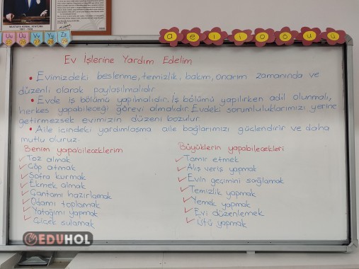 Ev işlerine yardım edelim ders notu