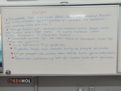 Kimliğim ders notu