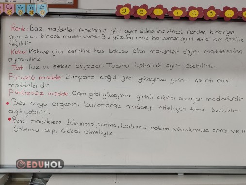 Maddeyi niteleyen özellikler ders notu 2