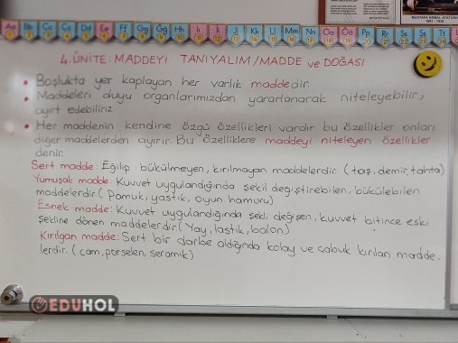 Maddeyi niteleyen özellikler ders notu