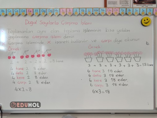 Toplama işleminden çarpma işlemine ders notu