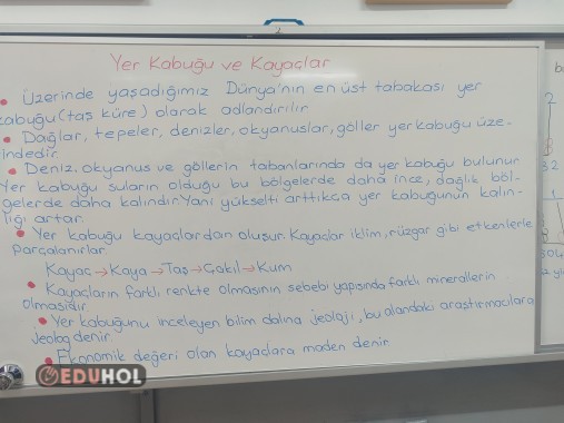 Yer kabuğu ve kayaçlar ders notu