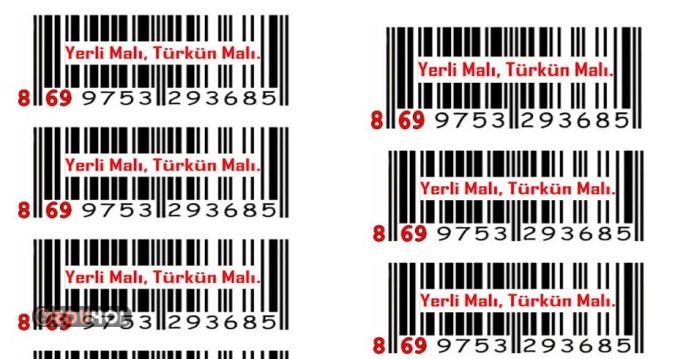 Yerli Malı barkod defter boy