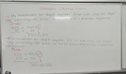Zihinden Çıkarma İşlemi ders notu