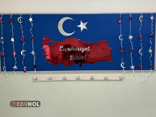 29 Ekim Cumhuriyet Bayramı Panosu Şablonu -  Cumhuriyet Biziz