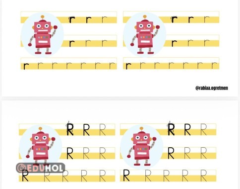 İnteraktif Defter Etkinlikleri - R harfi