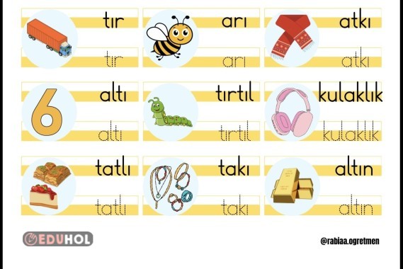 İnteraktif Defter Etkinlikleri- I Sesi Görselli Hece ve Kelimeler