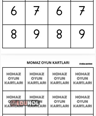 Momaz Oyun Kartları (Siyah-Beyaz)