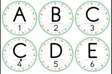 ALFABE - TAHTA MATERYALİ (Numaralı)