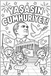 Cumhuriyet Pano boyama sayfaları