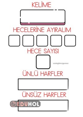 Kelimeleri tanıyalım( Yaz-sil)