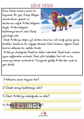 1. SINIF OKUMA ANLAMA 15 DEVE DESDİ
