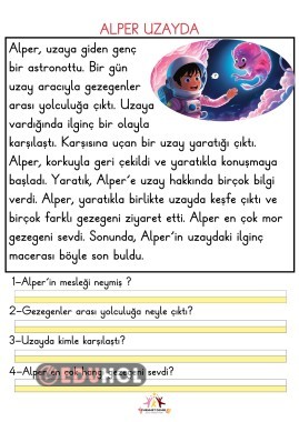 1. SINIF OKUMA ANLAMA 7 ALPER UZAYDA
