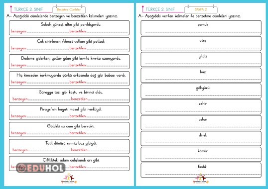 BENZETME CÜMLELERİ