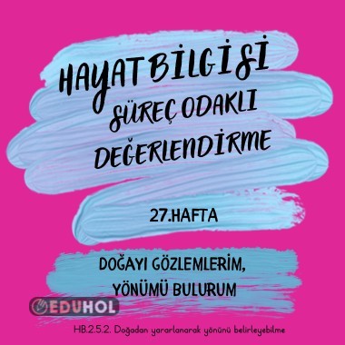 HAYAT BİLGİSİ SÜREÇ ODAKLI DEĞERLENDİRME DOĞAYI GÖZLEMLİYORUM YÖNÜMÜ BULUYORUM