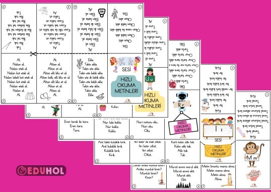 K SESİ VE 2. GRUP TÜM SESLER HIZLI OKUMA MİNİ KİTAPÇIK