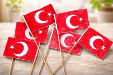 23 NİSAN TÜRK BAYRAĞI YAPIMI ŞABLONU